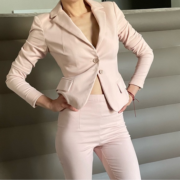 Patrizia Pepe Dress Suit Set Nude Pink - Picture 3 of 15